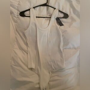 Abercrombie white bodysuit NWT